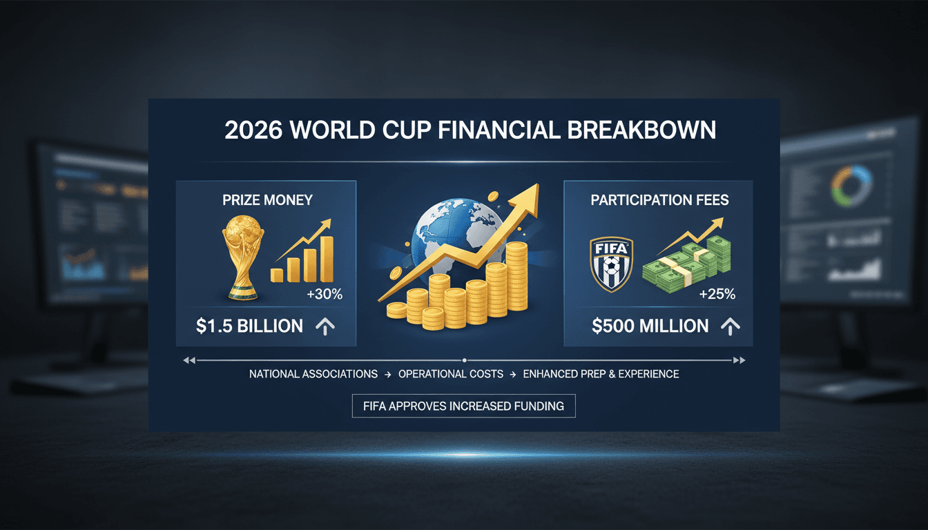 FIFA increases prize money and participation fees for 2026 World Cup