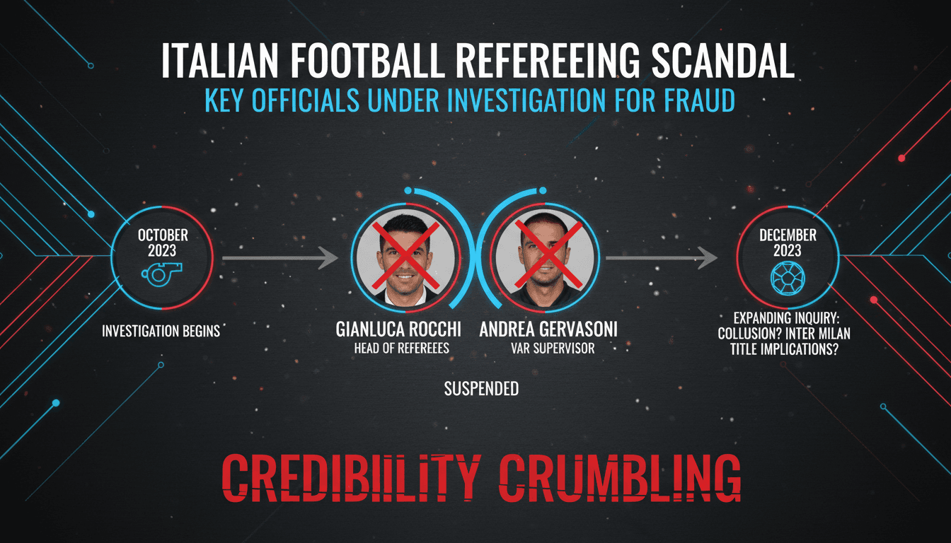 Italian football refereeing scandal involves key officials under investigation for fraud
