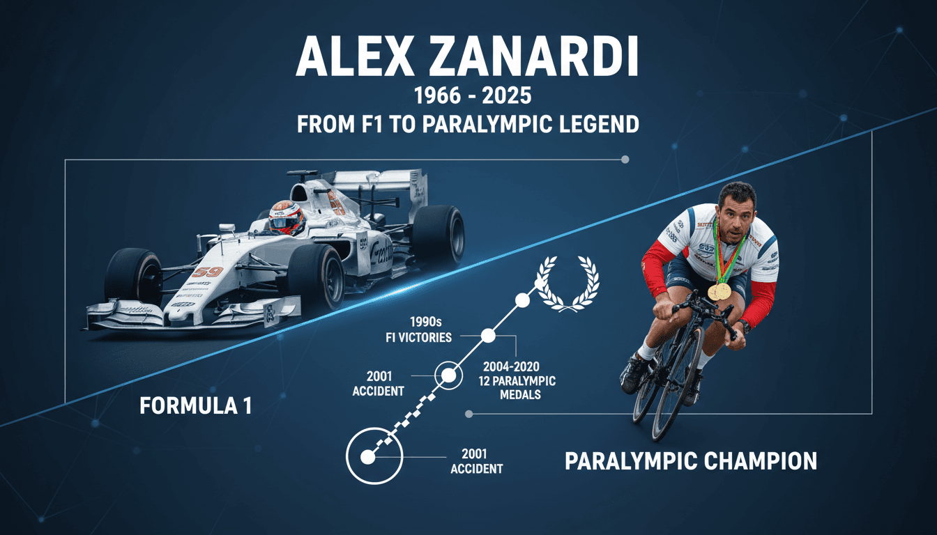 Alex Zanardi, former Formula One driver and Paralympic champion, dies at 59