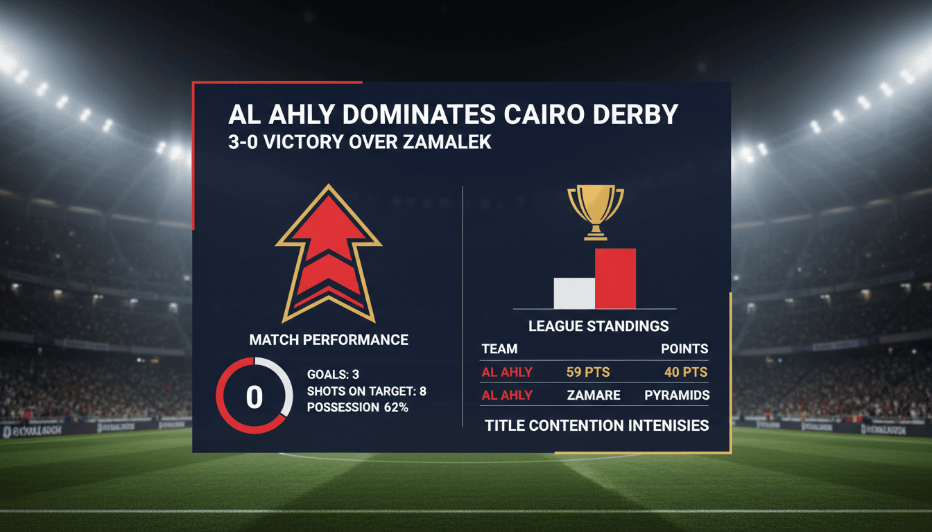 Al Ahly secures decisive 3-0 victory over Zamalek in Egyptian Premier League