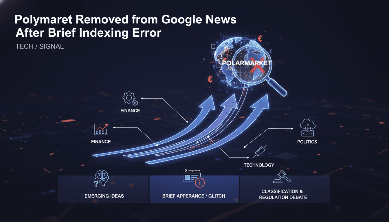Polymarket Removed from Google News After Brief Indexing Error