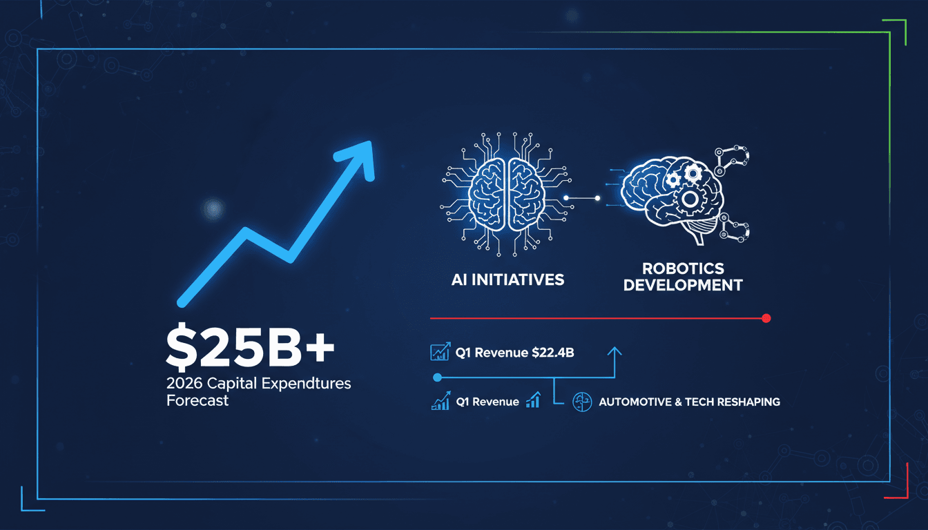 Tesla Raises 2026 Capital Expenditures Forecast to Over $25 Billion for AI and Robotics