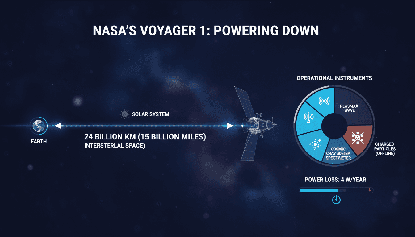 NASA's Voyager 1 spacecraft reduces operational capacity amid power constraints