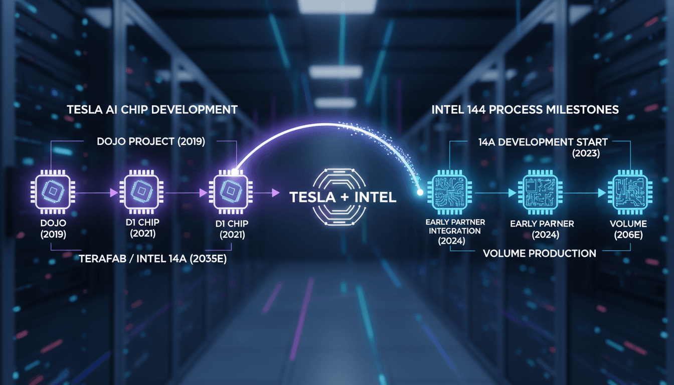 Tesla to Leverage Intel's 14A Chipmaking Technology for Terafab Project