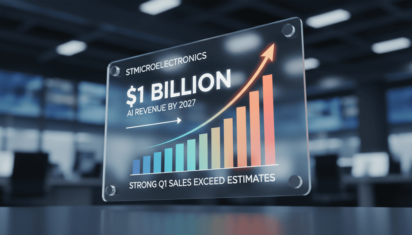 STMicroelectronics reports strong Q1 sales and forecasts $1 billion in AI revenue by 2027