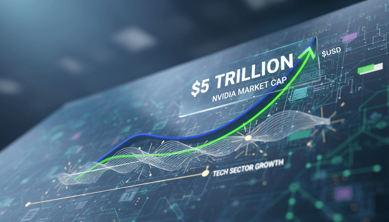 Nvidia's market capitalization surpasses $5 trillion for the first time