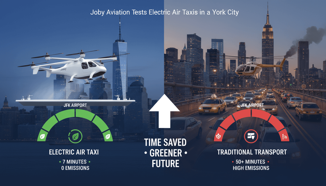 Joby Aviation tests electric air taxis in New York City
