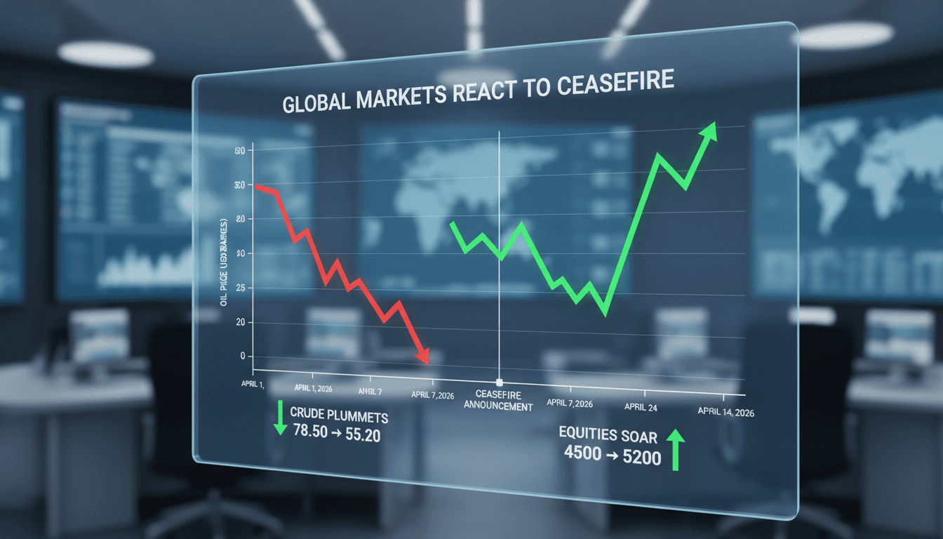 U.S. and Iran Reach Two-Week Ceasefire Amid Oil Price Collapse and Stock Market Surge