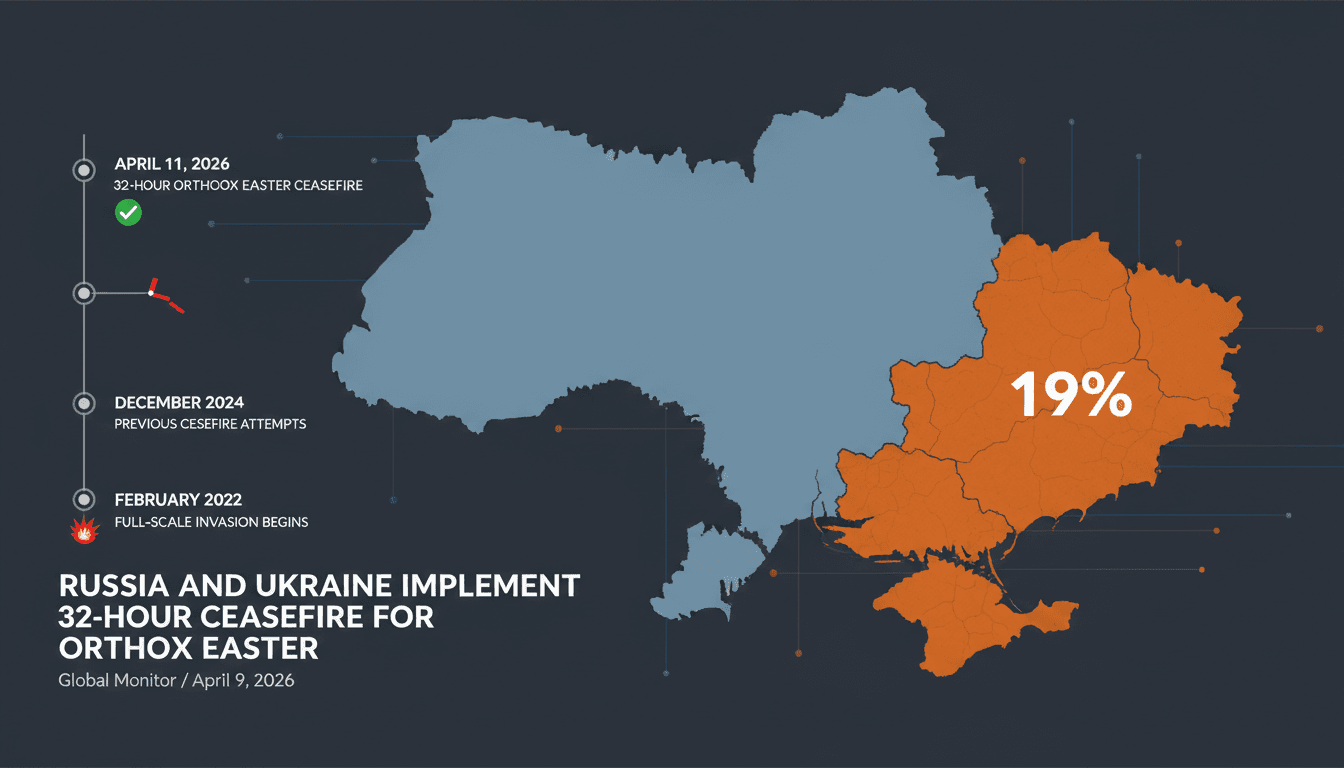 Russia and Ukraine Implement 32-Hour Ceasefire for Orthodox Easter