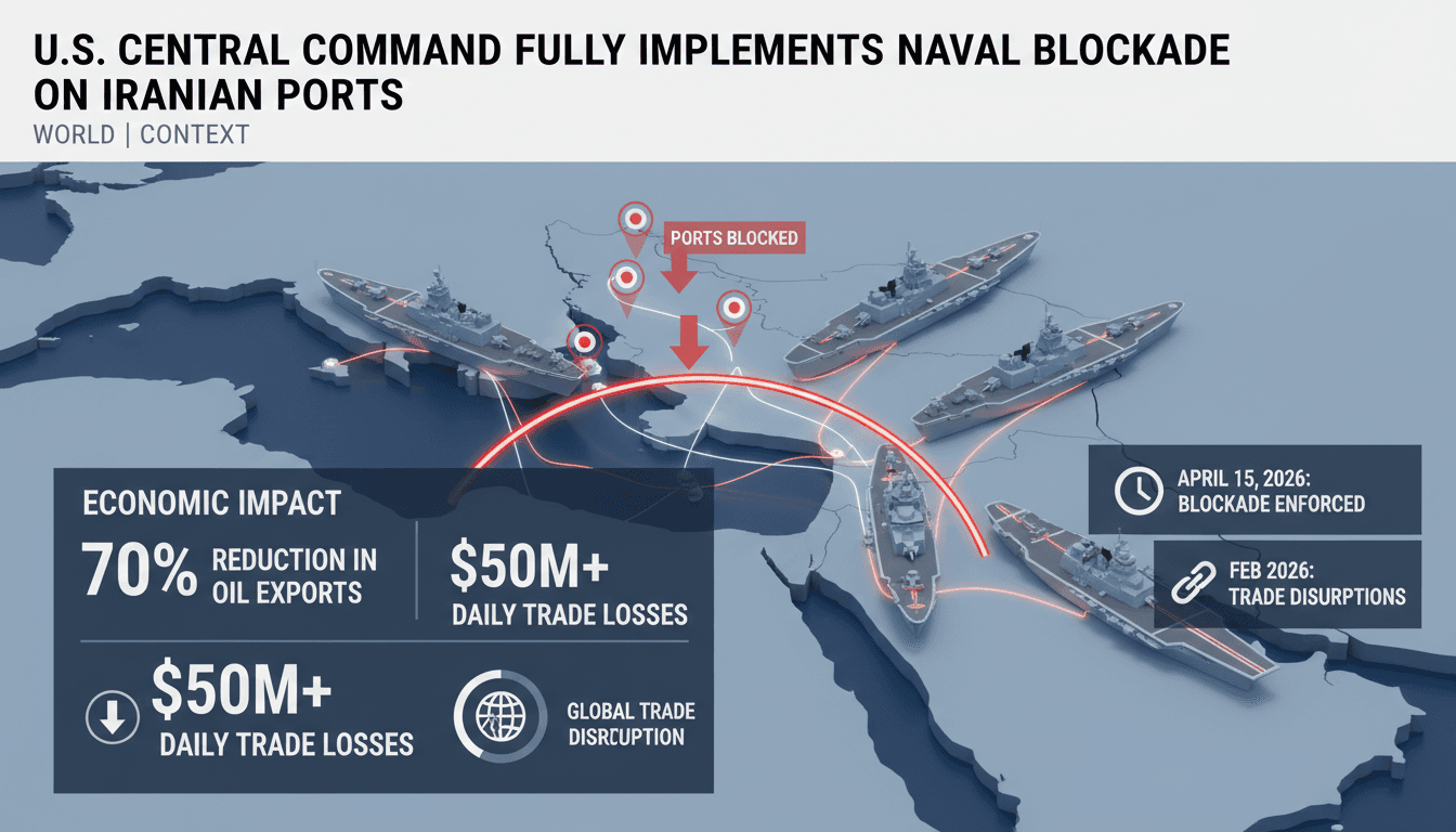 U.S. Central Command Fully Implements Naval Blockade on Iranian Ports