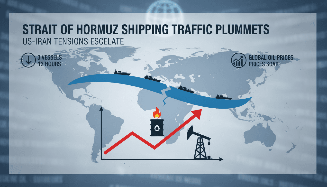 Strait of Hormuz Shipping Traffic Plummets Amid US-Iran Tensions