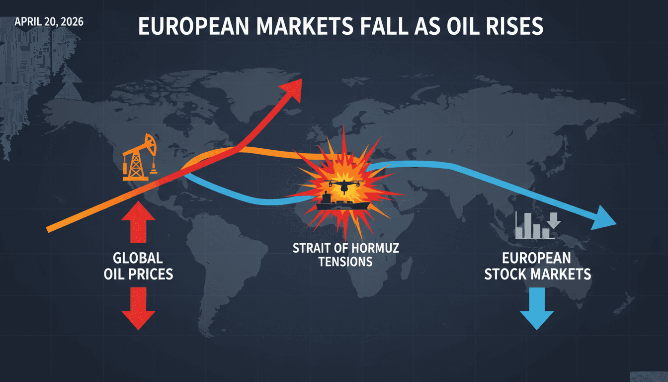 European Stock Markets Fall as Oil Prices Rise Due to Strait of Hormuz Tensions