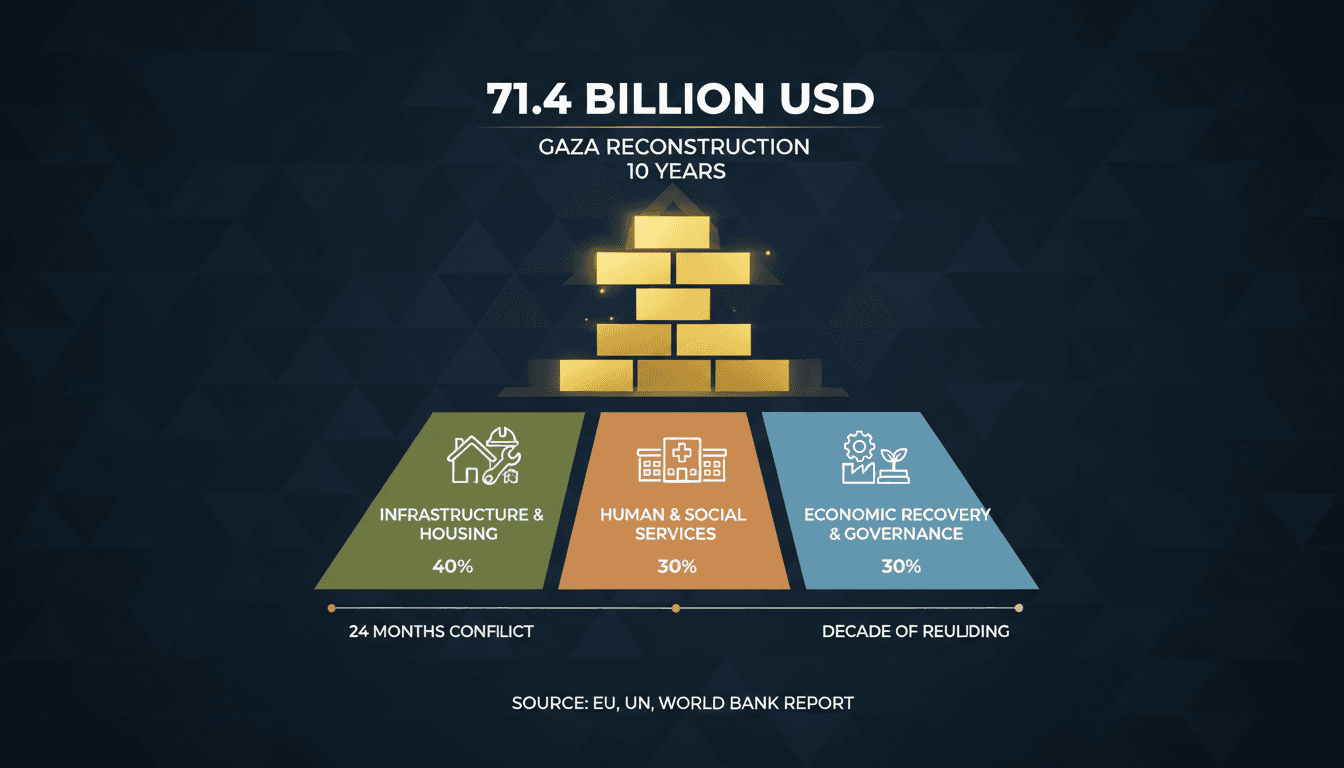 Gaza Reconstruction Needs Estimated at $71.4 Billion Over Next Decade