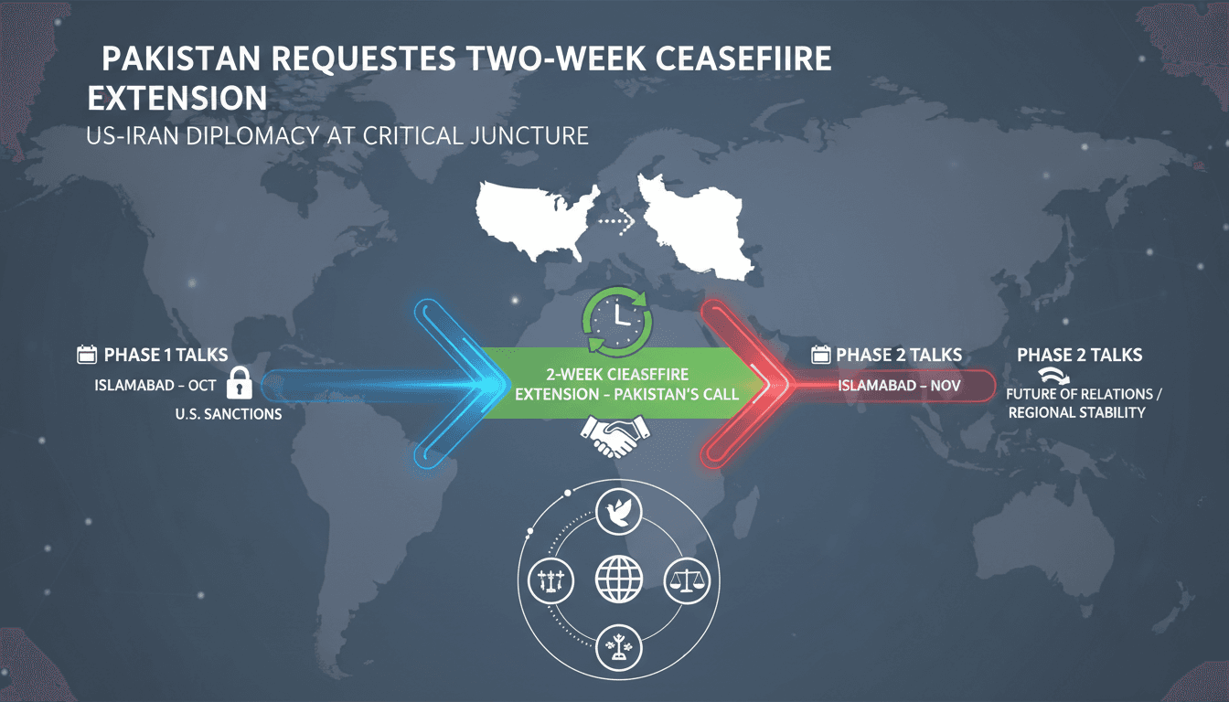 Pakistan Requests Two-Week Ceasefire Extension Between US and Iran