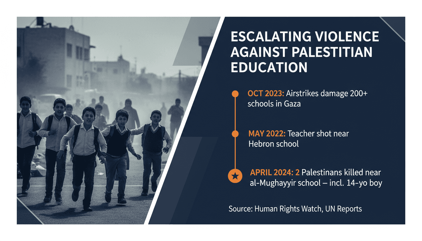 Israeli settlers kill two Palestinians near school in West Bank