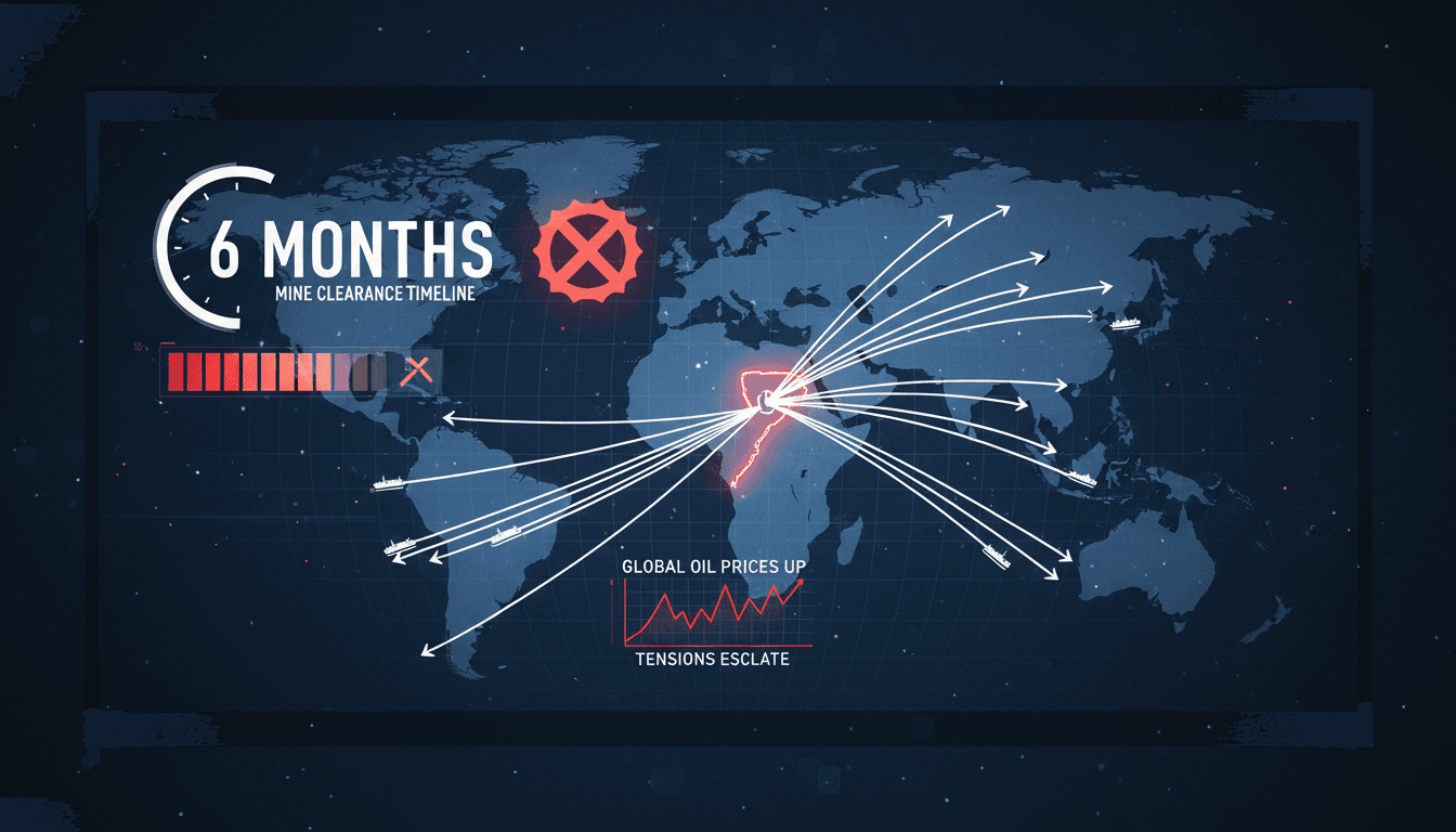 Pentagon estimates six-month timeline to clear mines from Strait of Hormuz