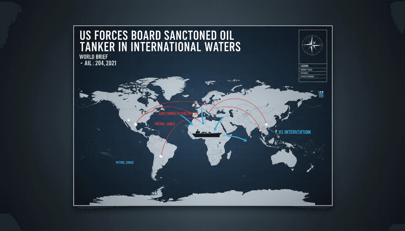 US Forces Board Sanctioned Oil Tanker in International Waters