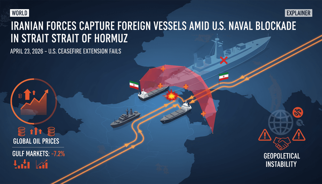 Iranian Forces Capture Foreign Vessels Amid U.S. Naval Blockade in Strait of Hormuz