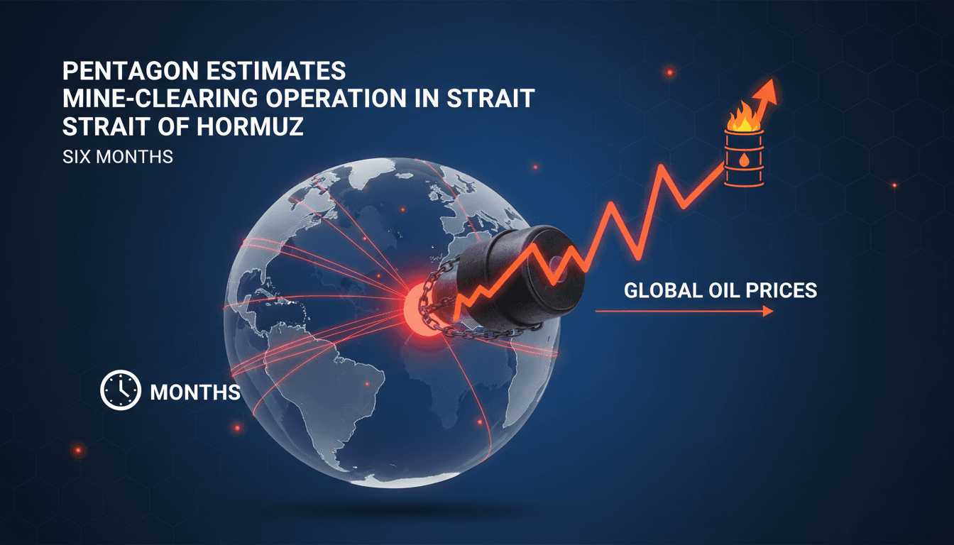 Pentagon Estimates Six-Month Mine-Clearing Operation in Strait of Hormuz