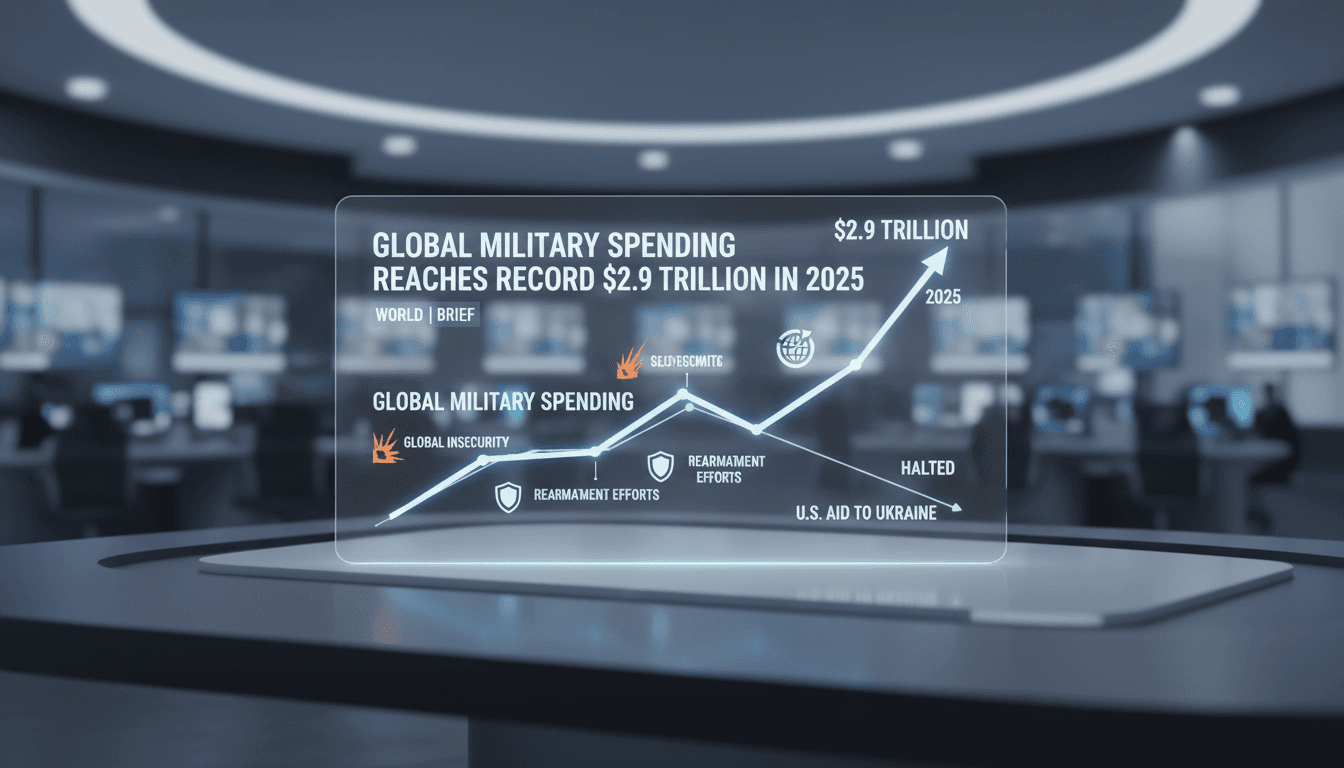 Global military spending reaches record $2.9 trillion in 2025