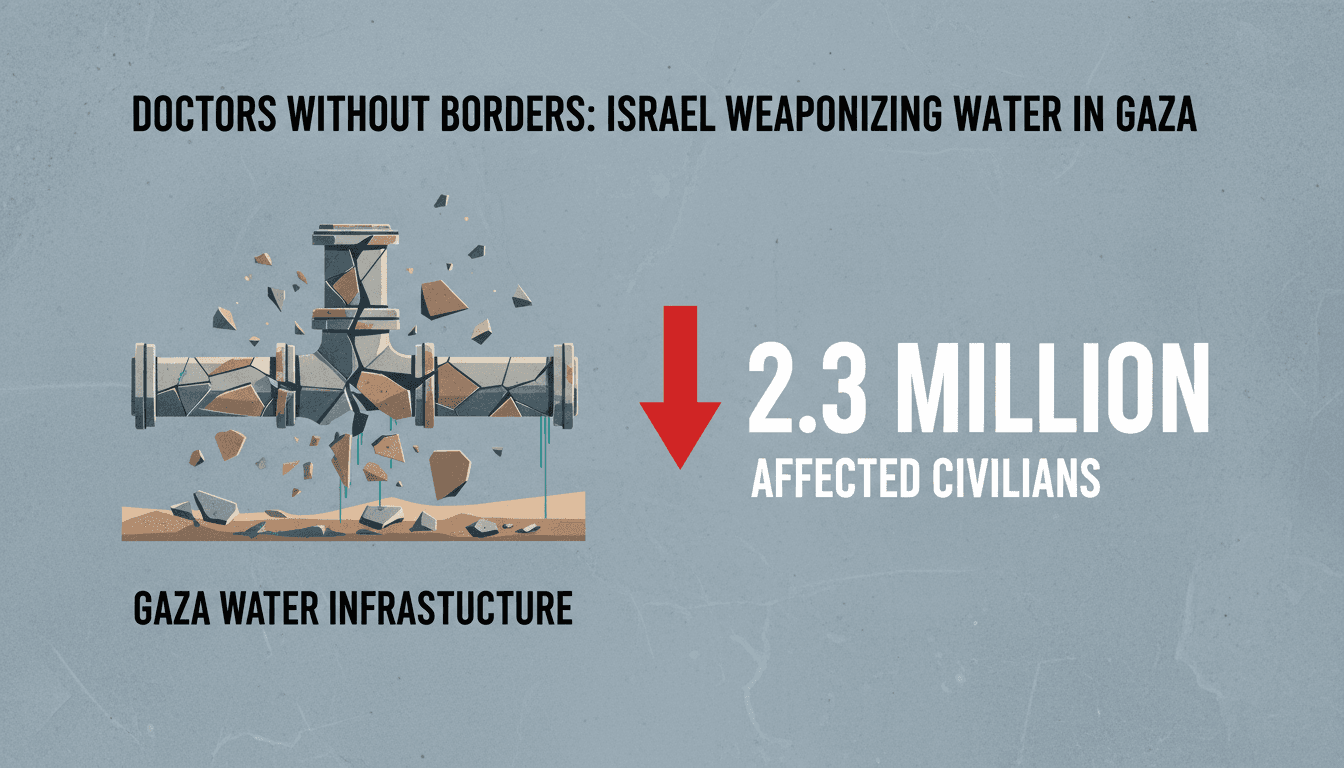Doctors Without Borders accuses Israel of weaponizing water access in Gaza