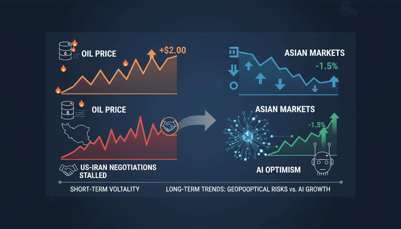 Asian markets react to rising oil prices amid US-Iran negotiation stalemate
