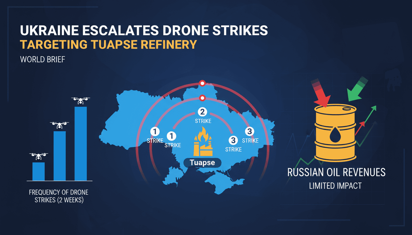 Ukraine escalates drone strikes on Russian oil infrastructure targeting Tuapse refinery