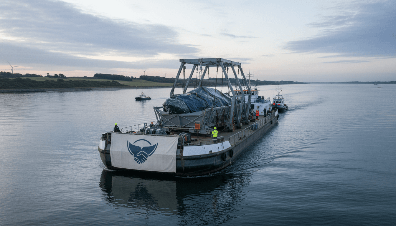 Barge Transporting Stranded Humpback Whale Timmy Enters Danish Waters for Relocation
