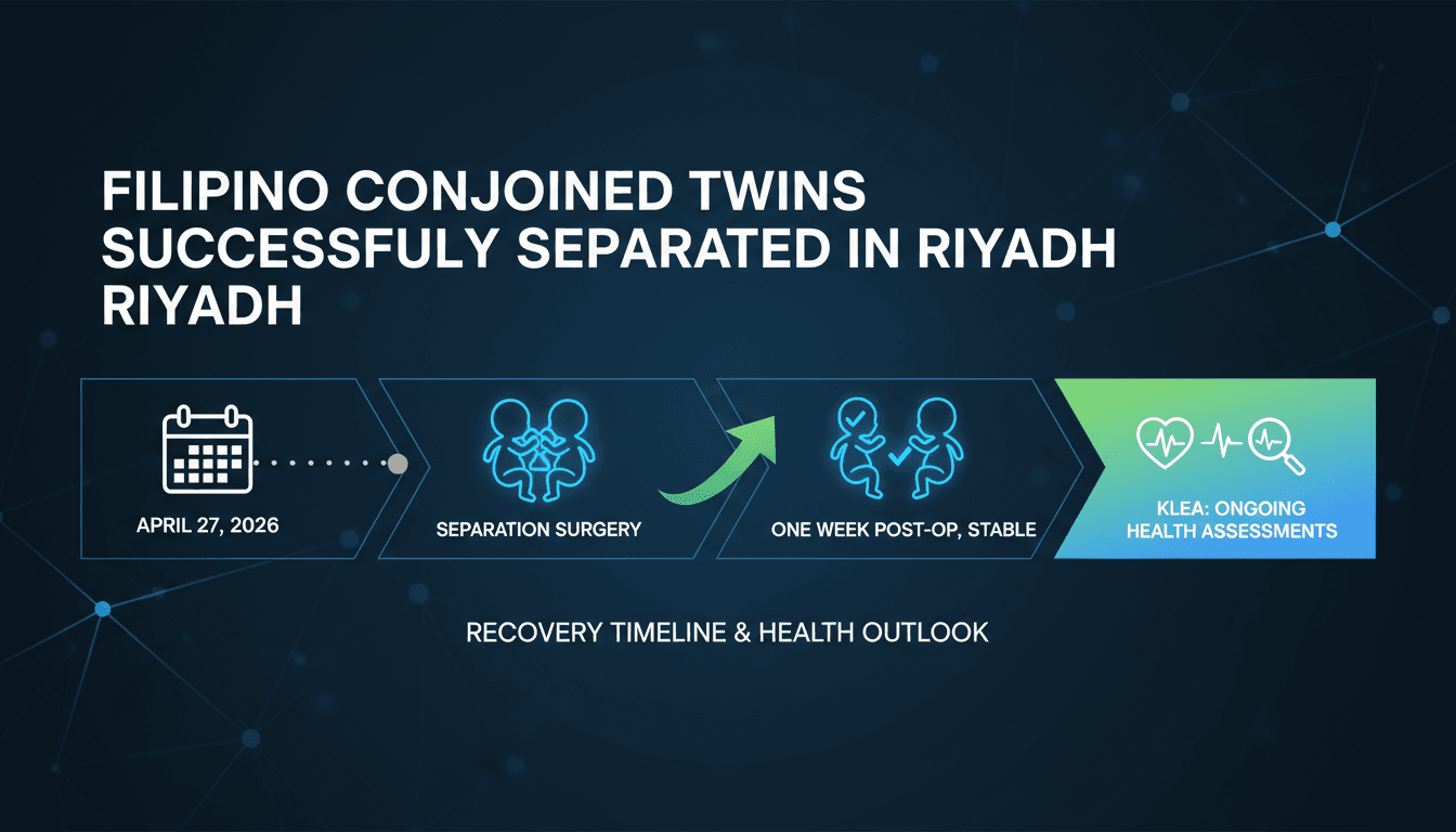 Filipino conjoined twins successfully separated and recovering in Riyadh
