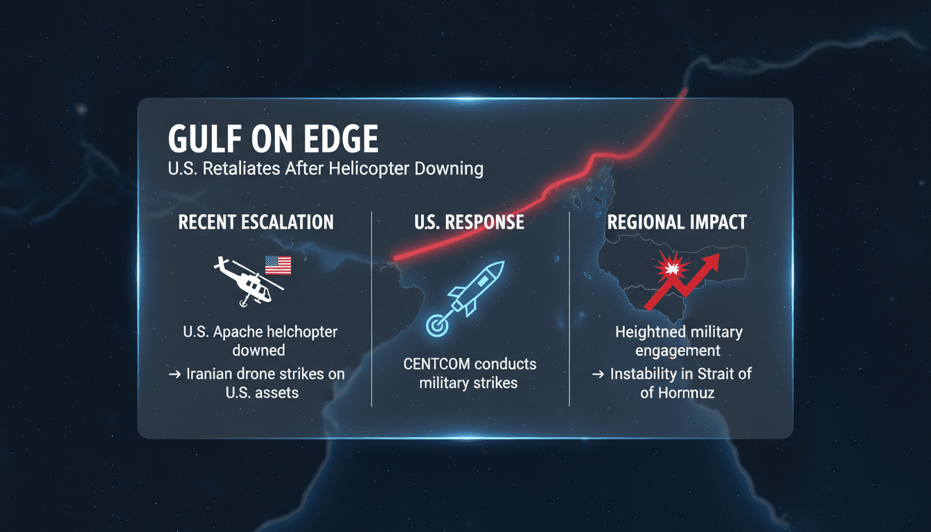 U.S. conducts military strikes against Iranian targets following Apache helicopter downing