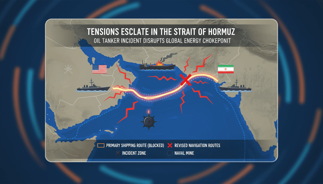 Tensions escalate in the Strait of Hormuz following oil tanker incident